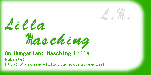 lilla masching business card